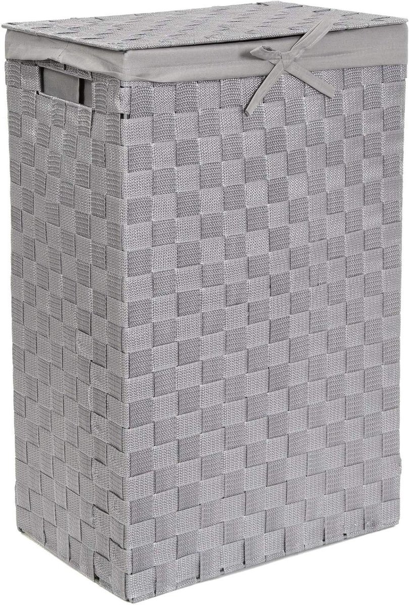 Wasmand Grijs - Compact en Stijlvol - 25 x 38 x H.60 cm