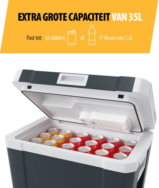 Tristar KB-7535 - Koelbox 35 Liter - Thermo-elektrisch - 12V Autolader 230V Stopcontact - Koelt en verwarmd van Tristar — afbeelding 5