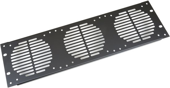 Plaque avant Penn Elcom G1703 3U, 3 trous pour ventilateur 120 x 120 mm (RG-6339)