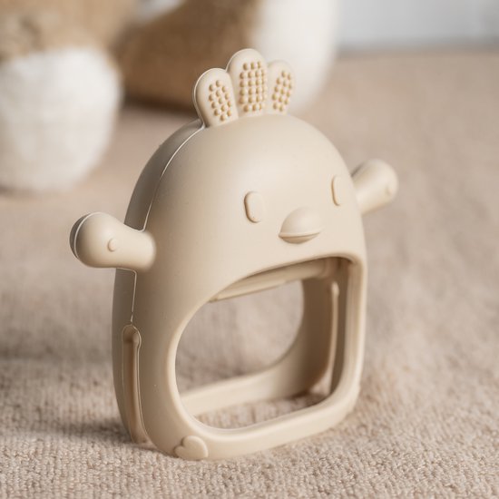 Nattou SILICONE Bijthandschoen - 11,5 cm - Klei van Nattou — afbeelding 2