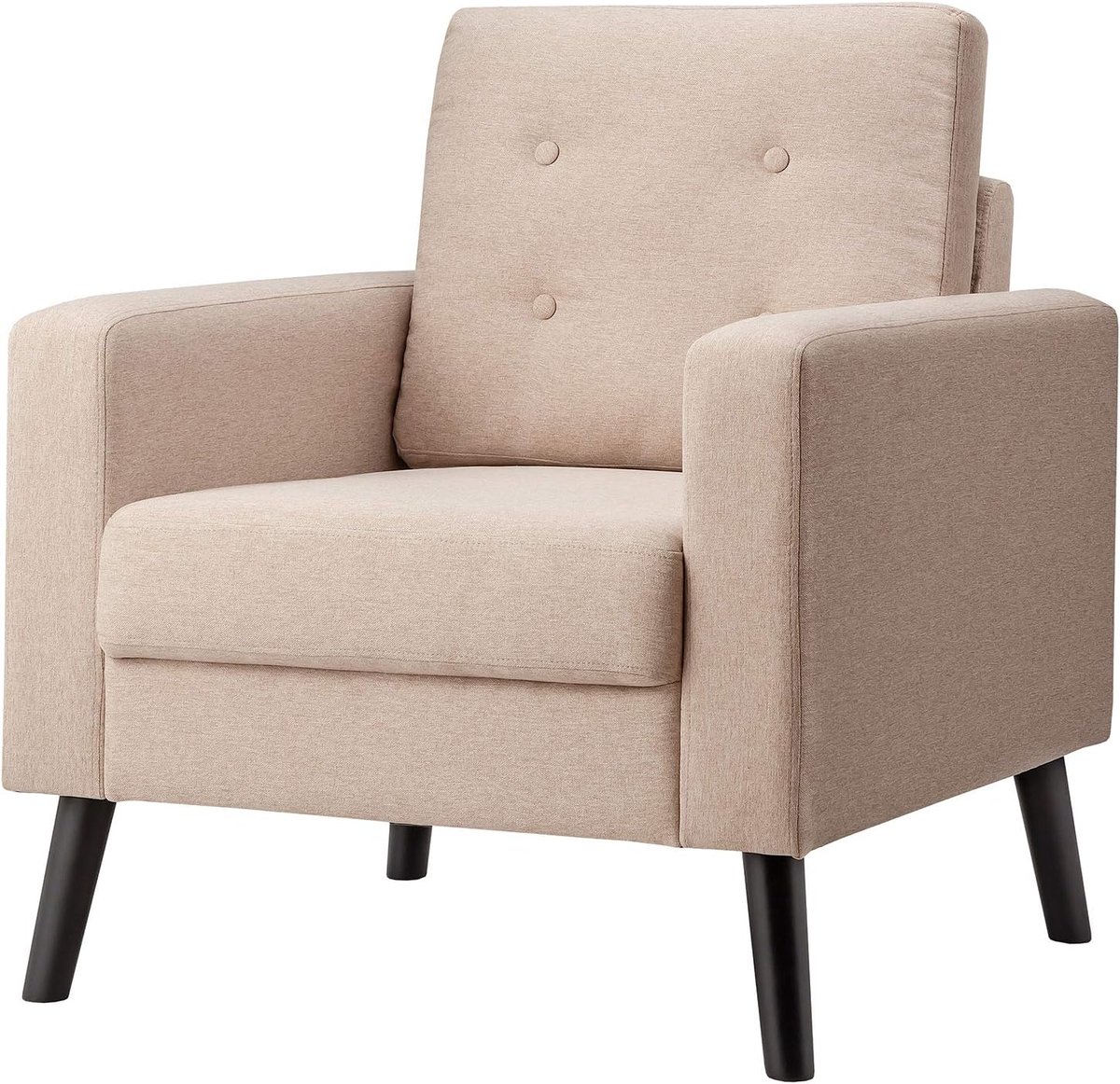 Fauteuil - Relaxzetel - Relaxstoel - Relaxfauteuil - Stoel - Met armleuning - Voor één Persoon - Beige