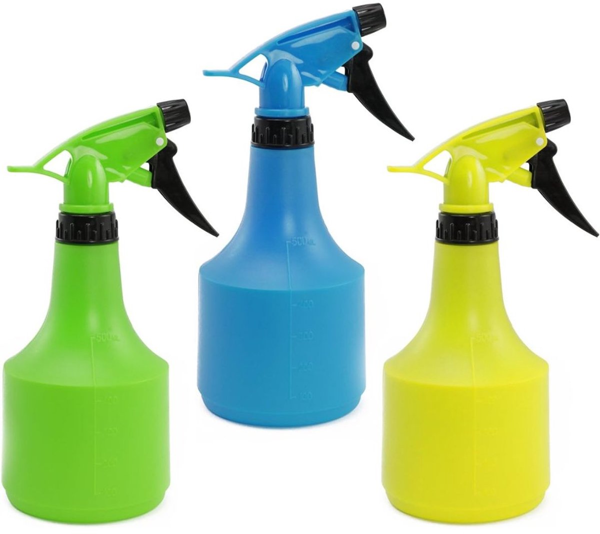 Zylo® Waterspuit - Waterverstuiver - Waterspuit Verstuiver - Plantenspuit - 3 Set 0,5L - 21x8x8cm - Veelkleurig