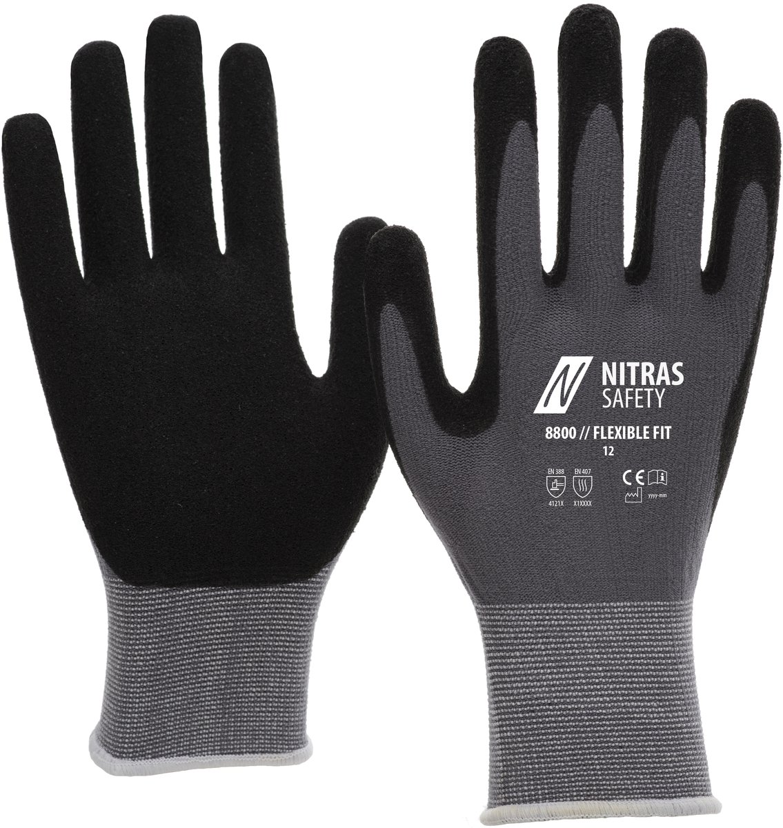 Nitras 8800 werkhandschoen - speciale coating - maat 11 - montagehandschoen - 12 paar