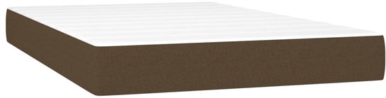 vidaXL Sommier avec matelas Tissu Marron foncé 120x200 cm - Sommier - Sommiers - Lit - Meubles de couchage