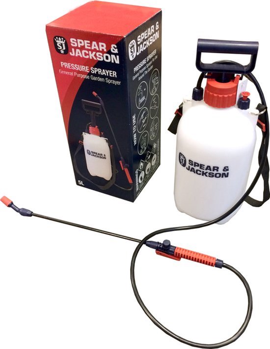 Synx Tools Voegenmes RVS + Spear & JacksDrukspuit 5 Liter - Onkruidverdelger - zuurbestendig - onkruidmes - voegenkrabber met steel 150cm van Synx Tools — afbeelding 5