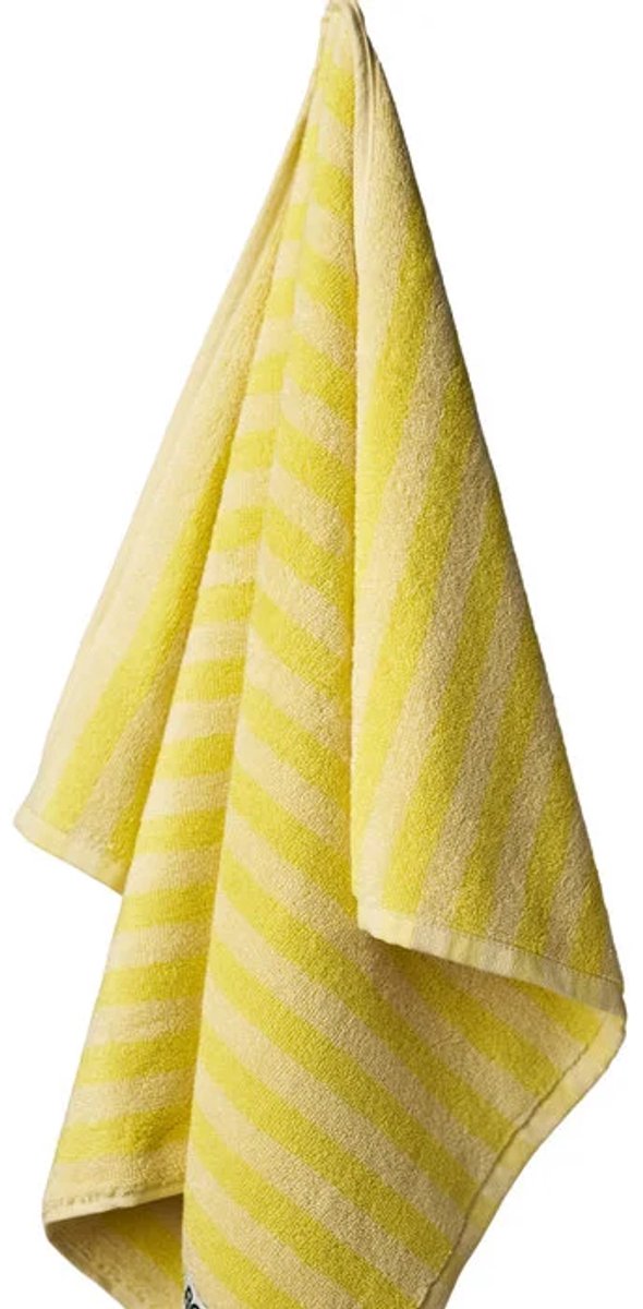Bongusta Handdoek Prisitne & Neon Geel Streep 50x 80 cm Naram