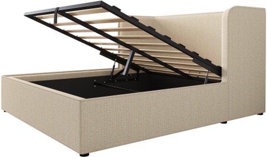 Gestoffeerd tweepersoonsbed, hydraulisch opbergbed, 140 x 200 cm
