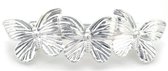 Luxe Haarclip | Cadeau | Zilver | Metaal | Haaraccessoires | Elegant Design | Haarklem | Haarclip | Vlinder Motief | 7 cm