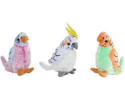 Knuffel pluche papegaai 20cm speelgoed kleurrijk zacht.