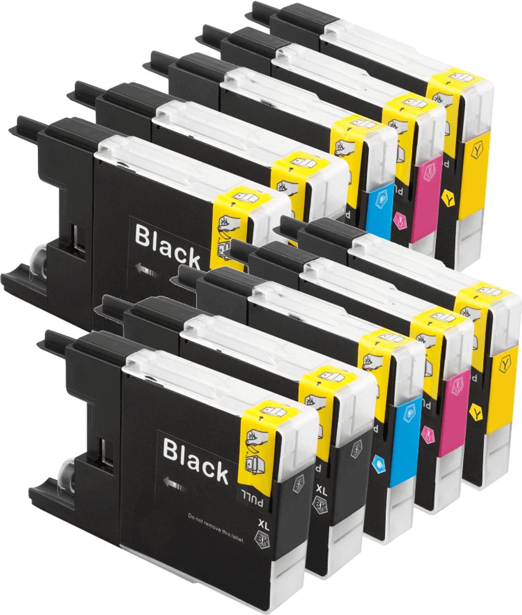 MediaHolland Huismerk Cartridges LC1220 - LC1240 Voordeelpack 10 stuks. Geschikt voor de Brother DCP-J525W DCP-J725DW DCP-J925DW MFC J430W MFC 825DW MFC J5910DW MFC J625DW MFC J6510DW MFC J6710DW MFC J6910DW