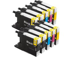 MediaHolland - Huismerk Inkt Cartridges voor Brother LC1220, LC1240 Printers - Set van 10 Stuks - 4 Kleuren - Brother Inktpatronen, Cartridge