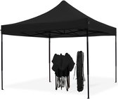 Bol.com LifeGoods Partytent - Opvouwbaar - 3x3 m - Easy Up - Paviljoen - Waterdicht - Draagtas met Wieltjes - Antraciet aanbieding