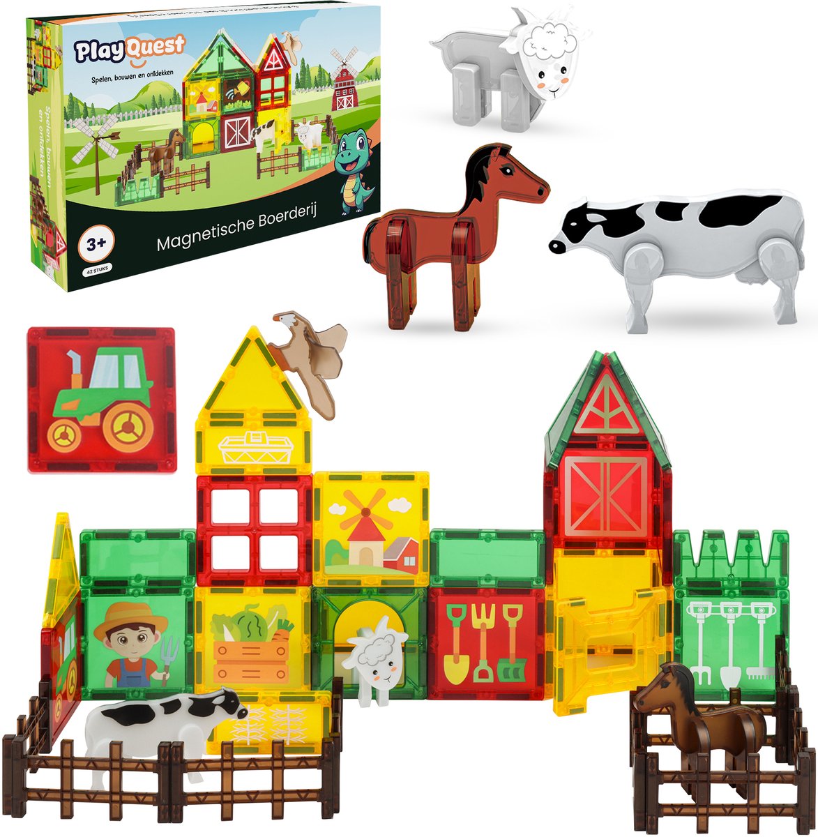 Condis Magnetische Bouwstenen Set, 42 Stuks