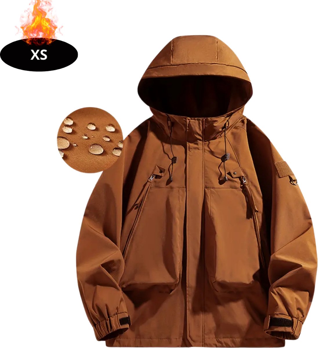 Livano Windjas Dames Parka Lente & Herfst Jas Volwassen Windjack Windbreaker Outdoor Koffie Bruin