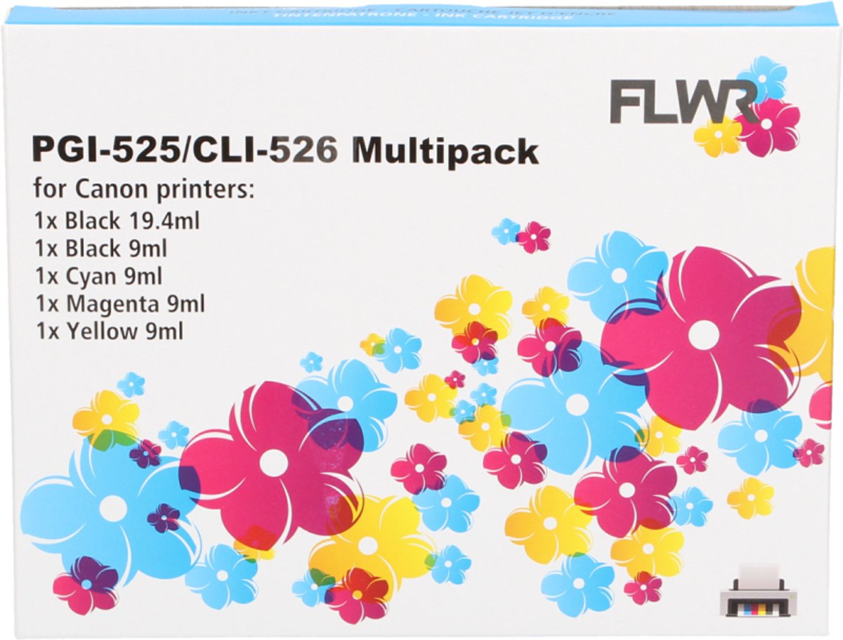 FLWR - Cartridges / Canon CLI-526 Multipack / zwart en kleur / Geschikt voor Canon