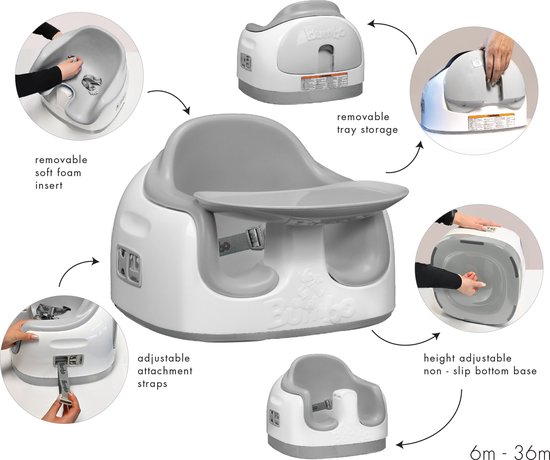 Bumbo Multi Seat Taupe - Kinderstoel - Kinderzetel - Babystoel - Stoelverhoger - Multifunctioneel van Merkloos — afbeelding 4