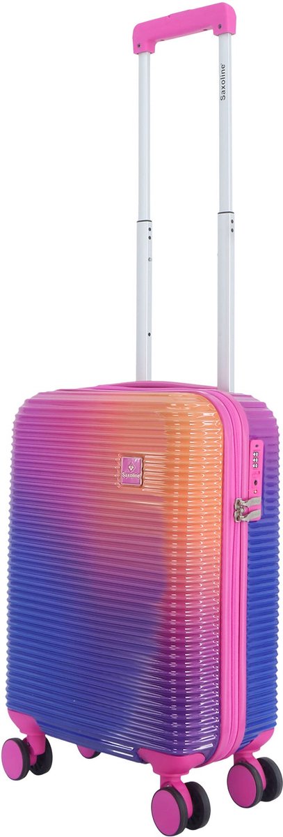 Saxoline - Twist | Harde Koffer / Trolley / Reiskoffer - S - Fuchsia - Fuchsia / Small