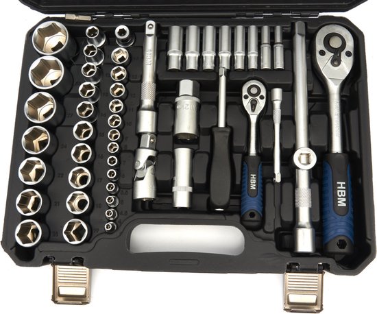 Ensemble de 108 douilles 1/2 "1/4"