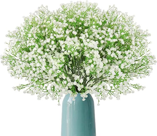 oCreon 12x Gypsophile Fleurs Artificielles Fausse Souffle de Bébé pour Mariage - Fête et Decor de la Home