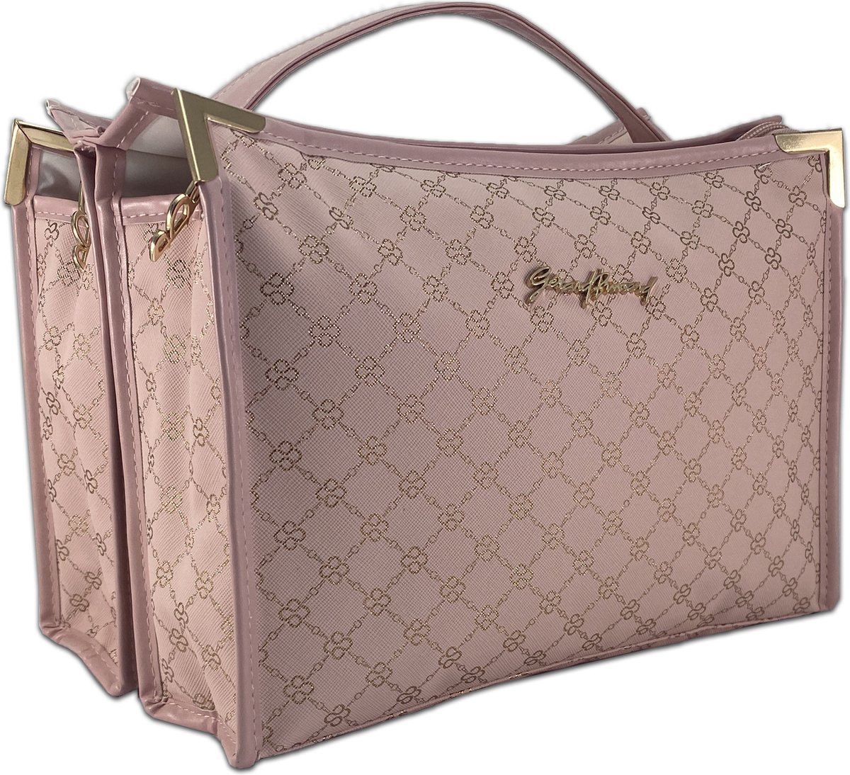 Gérard Brinard - Blush Duo Toilettas Roze (of Paars) - Reistas - Beauty case - Cosmetica tas - Make-up Organizer - Skincare Organizer - Reis Toilettas - Multifunctionele Make-up Tasje - Case Tool – Sauna - vakantie