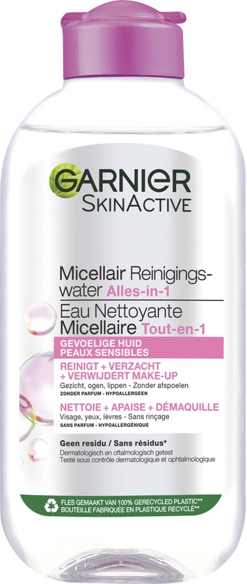 Garnier SkinActive Micellair Water voor de Gevoelige Huid - 200ml - Gezichtsreiniger