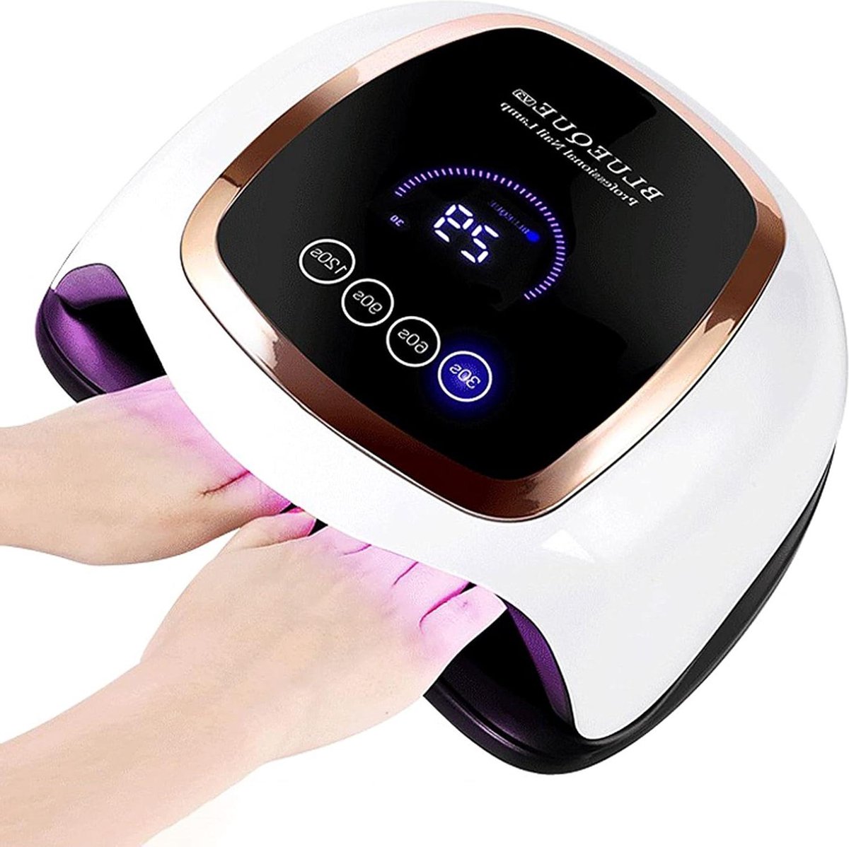 UV LED Nageldroger 168W met 4 timers - Infraroodsensor - Touchscreen - Afneembare magnetische bodemplaat - Geschikt voor alle gelvarianten