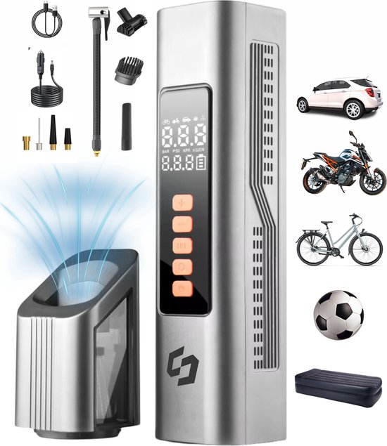 Custom Support® - 4-in-1 Draagbare Luchtcompressor