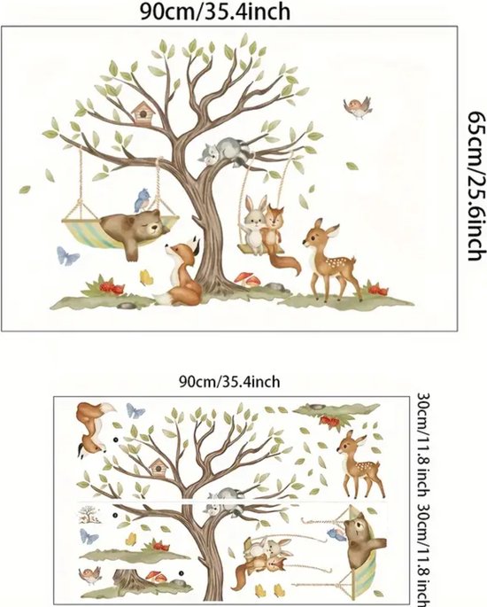 Grandora Muurstickers voor de kinderkamer, Muursticker met Grandora Muurstickers voor de kinderkamer, Muursticker met