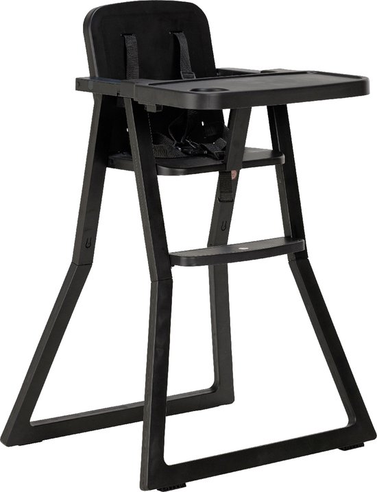 Puck Plain Kinderstoel - Zwart
