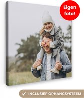 Canvas schilderij 50x50 cm - Foto op canvas - Gepersonaliseerd cadeau - Muurdecoratie woonkamer - Schilderijen met eigen foto