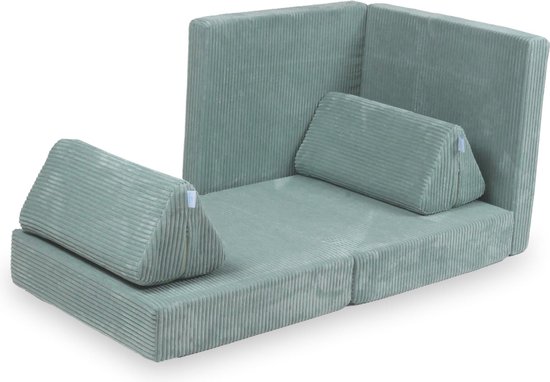 Montessori Mini Speelbank Comfort Corduroy Licht Mint van Little Dutch — afbeelding 4