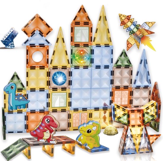 DailySupplies® Magnetische Knikkerbaan - Kinderspeelgoed 1 Laar - Magnetic Tiles - Bouwspeelgoed