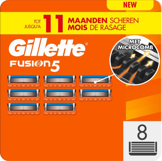 Gillette Fusion5 Scheermesjes voor Mannen - 8 stuks