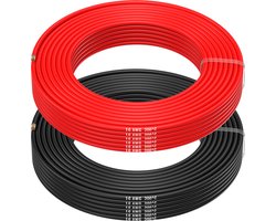 MMOBIEL 16 AWG Siliconen Elektrische Draad - 16 Gauge (1,31mm²) Vertinde Koperkabel - 2 Aparte Draden Rood & Zwart Elk 20 m voor RC, Drones, 3D Printers, Batterijen, Luidsprekerdraden, Led Strips