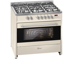 GURARI - gasfornuis - GCH E 911 Cr - elektrisch gasfornuis - 90 cm - Range Coocker - 121L - 8 functies - hete lucht - grill - 5 krachtige branders - 4 kw WOK - natuurgas - propaan gas