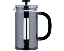 Klausberg Piston Brewer 1L - Grafietkleurige Koffie- en Theebrouwer - Piston French Press - Koffiemaker - Cafetière - Glas