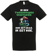 Ik Ben Tweedehands Vegetariër T-shirt - Koe Eet Gras - Ik Eet Koe - Grappig T-shirt - Feestje - Humor - Maat M