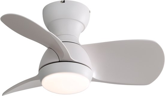 42 inch moderne plafondventilator met led-verlichting en afstandsbediening, stille 3 snelheden, 3 bladen, 3 kleuren verwisselbaar licht, kan worden getimed-Green