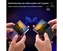 MiyooMini Plus Handheld Spelconsole Retro 64GB 20000+ Spellen 3.5” IPS Scherm WiFi & HDMI Zwart