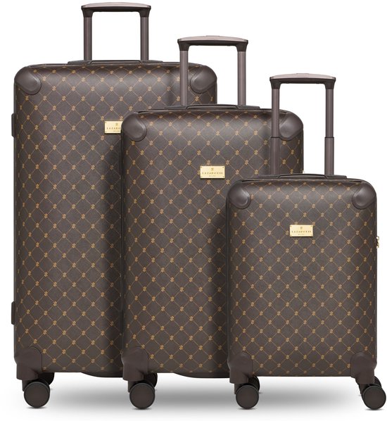 FERGÉ Kofferset met harde schaal, 3-delig, Milano Trolley-Set - handbagage 55 cm, L en XL, set van 3 hardshell koffers, rolkoffer met 4 wielen, 100% ABS, champagne, 3er Set, kofferset FERGÉ Kofferset met harde schaal, 3-delig, Milano Trolley-Set - handbagage 55 cm, L en XL, set van 3 hardshell koffers, rolkoffer met 4 wielen, 100% ABS, champagne, 3er Set, kofferset