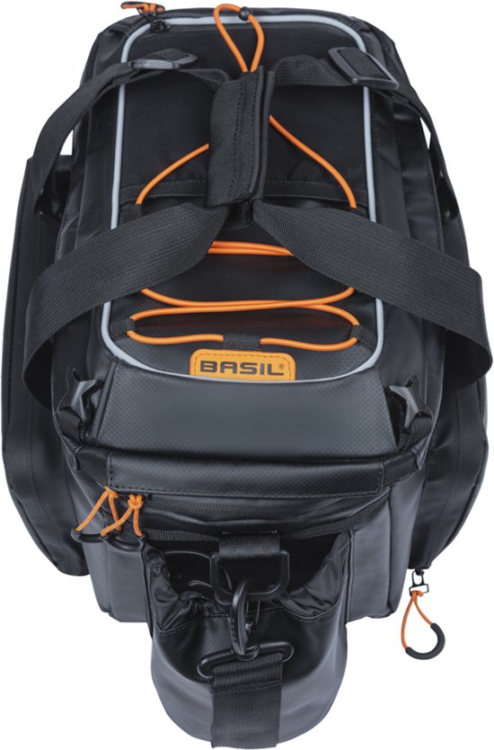 Basil Miles Tarpaulin trunkbag XL Pro- Waterdicht - MIK-9-36L-black orange - extra geïsoleerd vak voor bidon.