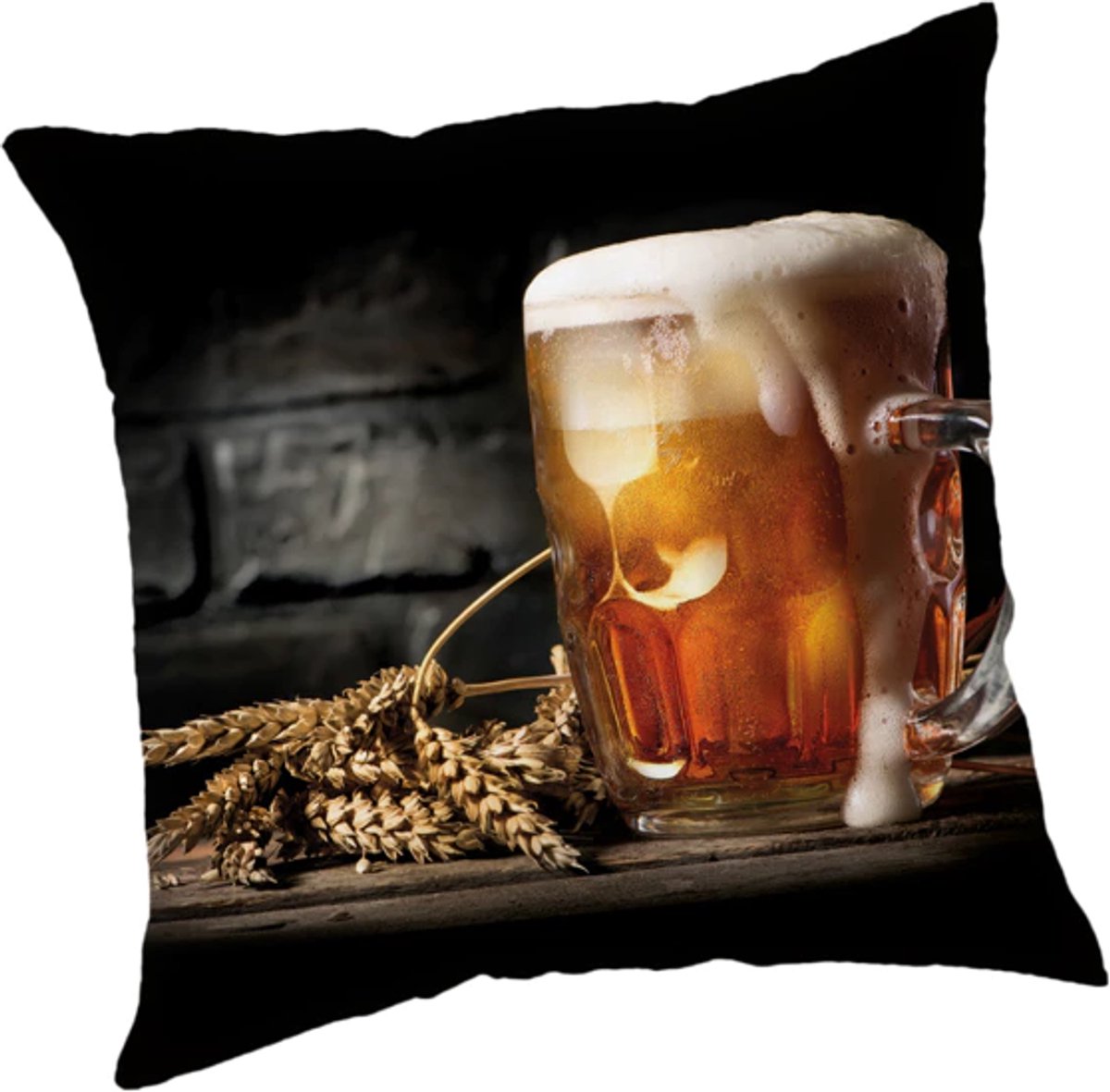 Kussensloop - Bier - Cadeautjes onder 10 euro - 40x40 cm