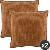 Tiseco - Coussin (rempli) JULIETTE - canape - 45x45 cm - marron