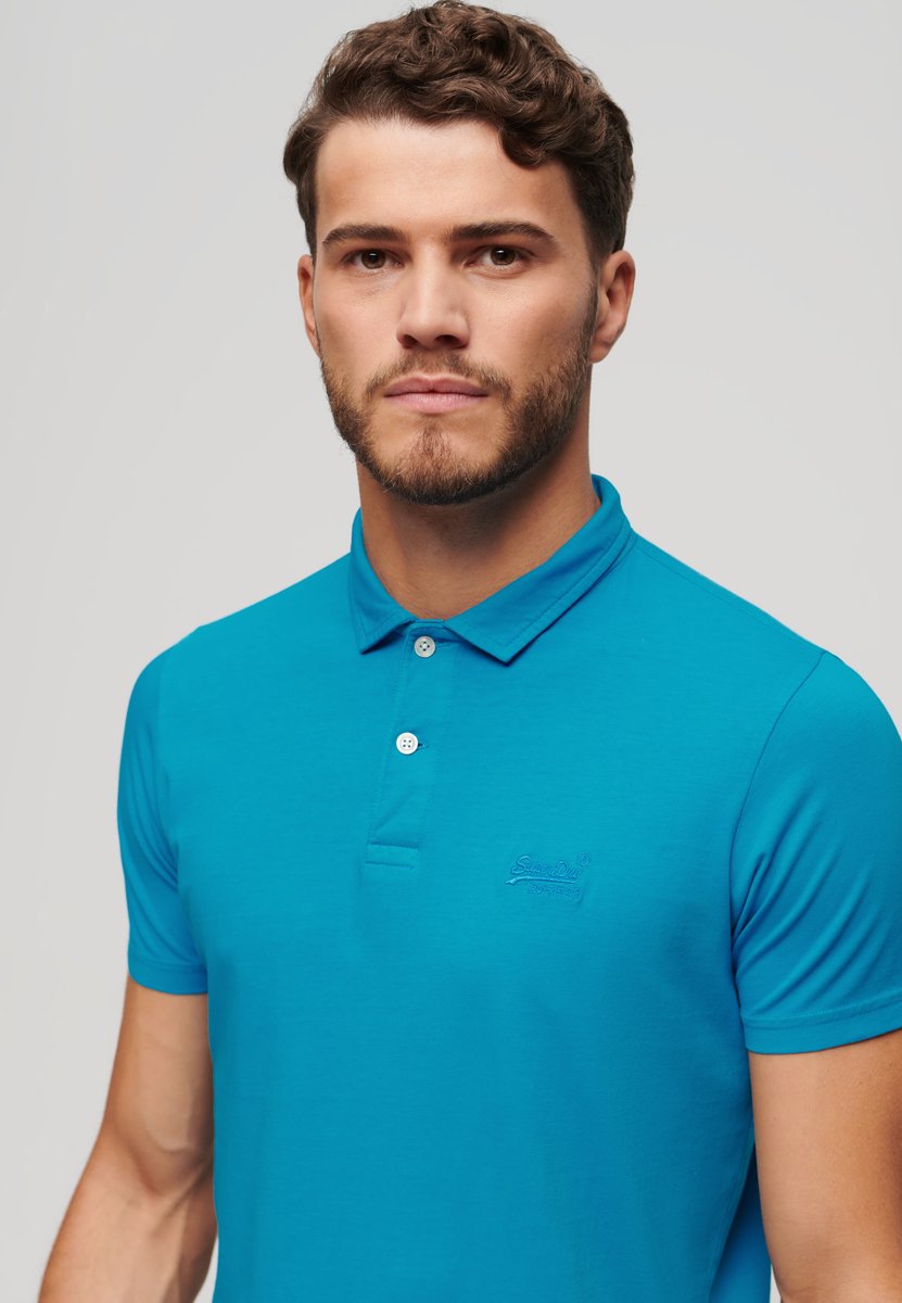 Superdry Essential Logo Neon Korte Mouw Poloshirt 3XL Man Blauw