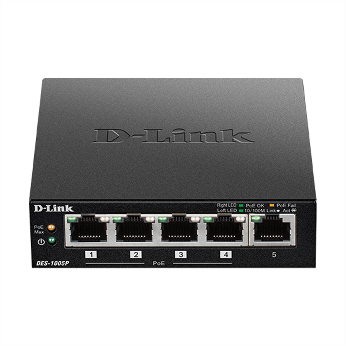 D-Link DES-1005P - Netwerkswitch - 5-Poorten - PoE