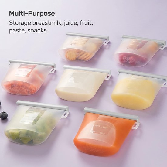 BOTC Moedermelk Bewaarzakjes - Herbruikbaar - 6 Stuks 240 ml - Lekvrij - Melk zakjes- BPA vrij - Transparent van Merkloos — afbeelding 4