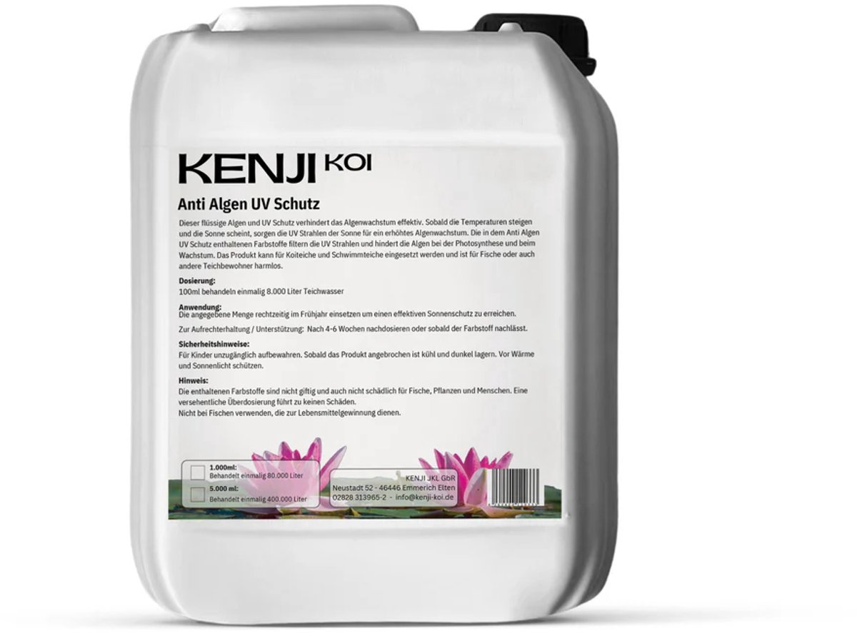 KENJI KOI Anti-Algen UV Bescherming 5.000ml - Voorkomt Alg groei - Voorkomt Draadalgen - Duurzaam - Beste Waterkwaliteit