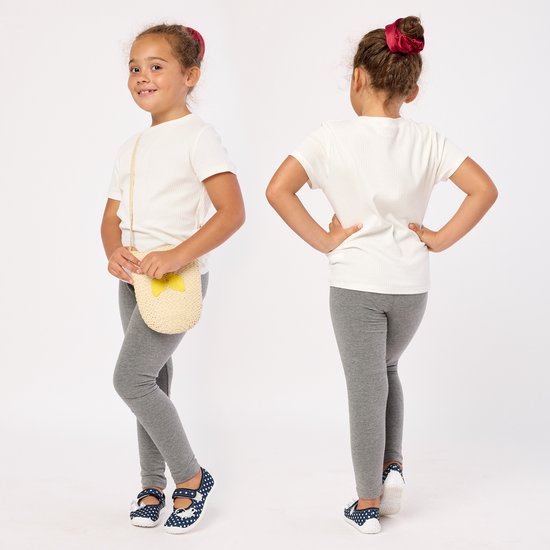 Merry Style Meisjes Leggings - Sport - Vrijetijdsbroek - Lang - Katoen – Sportbroek – Zwart – 134 - MS-MS10-225-LE-new