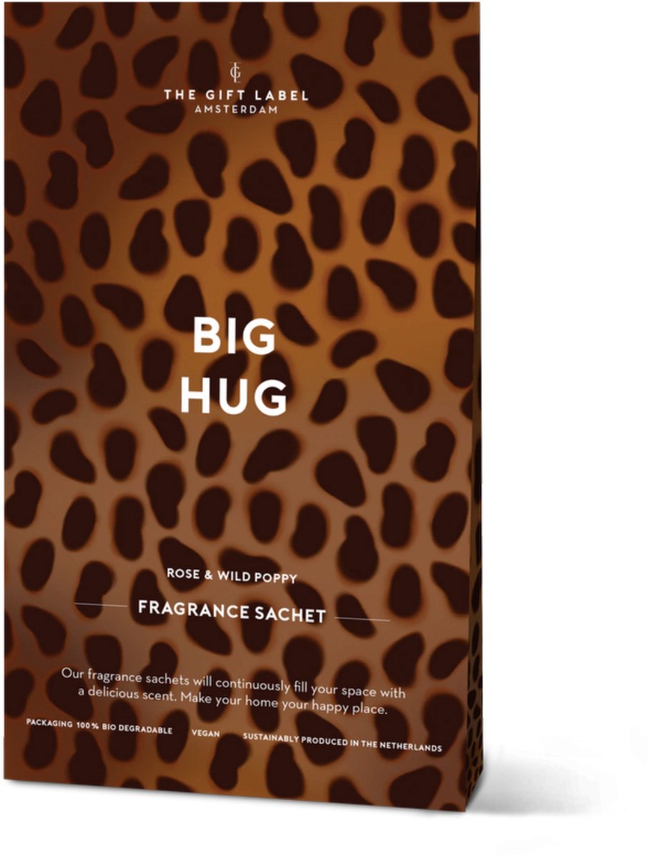 The gift label Scented Satchet - Big Hug - Rose & Wild Poppy