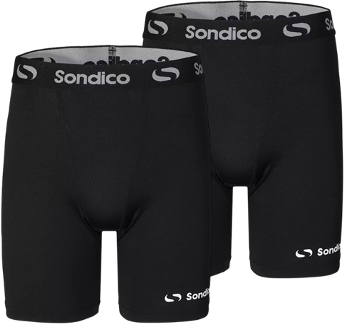 2-Pack Sondico Slindingshort - Sportshort - Lengte 15 cm - Heren - Black - Maat XXL
